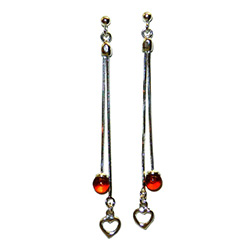 Lovely set of sterling silver dangling earrings.