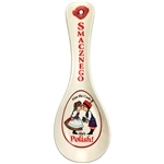 Decorative Polish Kitchen Spoon Rest 'Kiss The Cook She's Polish' Smacznego