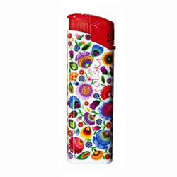 VVery colorful and very traditional Polish paper cut motif grace this handy butane lighter. These make great little gifts for crafters, campers and just to have handy around the house.