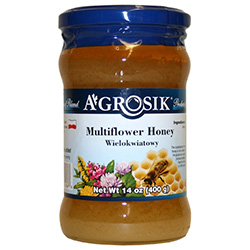 100% pure Polish multiflower honey.  Please note that the crystallization of the honey is not a defect of the goods but a natural process testifying that the honey is 100% natural.