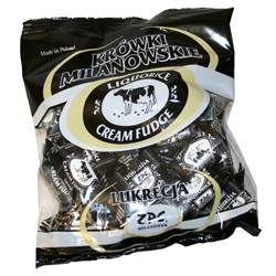 Polish Luxury Licorice Fudge is a new twist on an old favorite called Krowki (literally cow candy, pronounced crewf kee) in Polish that you may remember from your youth. The licorice flavor is very mild and tasty.