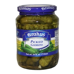 Polish pickled gherkins are the perfect condiment.  These smaller size pickles will hit the spot!
