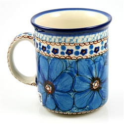 Polish Pottery 8 oz. Everyday Mug. Hand made in Poland. Pattern U408 designed by Jacek Chyla.