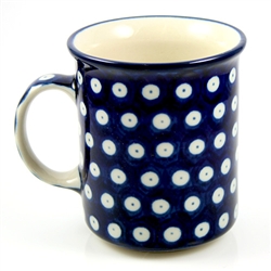 Polish Pottery 8 oz. Everyday Mug. Hand made in Poland and artist initialed.