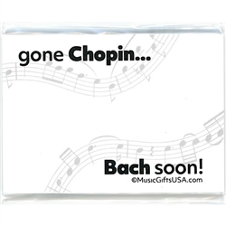 Such a clever play on names on a Post-It note pad.  50 sheets per pad.  Great gift for anyone who loves music!