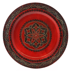 This beautiful plate is made of seasoned Linden wood, from the Tatra Mountain region of Poland. 
The skilled artisans of this region employ centuries old traditions and meticulous craftsmanship to create a finished product of uncompromising quality. This