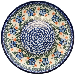 Polish Pottery 10.5" Dinner Plate. Hand made in Poland and artist initialed.