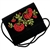 Hand embroidered shoulder purse made from velvet.  Fully lined.  Extra long strap (extends to approx 30"). Snap closure.  Made in Lowicz, Poland.