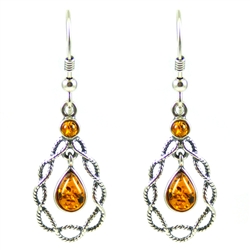 Honey Amber Dangle Earings