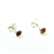 Baltic Amber stud earrings with sterling silver detail.  Size is approx 5mm diameter.