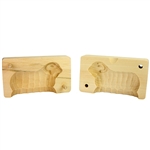 Hand Carved Wooden Butter Mold - Ram. Made in Zakopane this two part mold is still in use in the villages and farms of southern Poland. Since this is the old fashioned method it takes a little more skill to use than the plastic form.