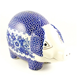 Collectors of Polish stoneware from Poland's premier company, Ceramika Artystyczna, will enjoy this unique item. Our Polish piggy bank has only one opening in the top.