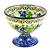 Polish Pottery 4" Pedestal Dessert Bowl. Hand made in Poland. Pattern U2957 designed by Zofia Spychalska.