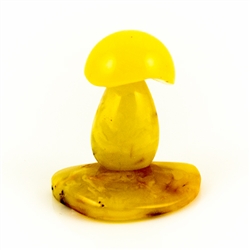 We are aware of only one artist in Poland making these delightful mushrooms from amber. Naturally shaped with pure raw Baltic amber.