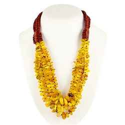This beautiful amber necklace showcases honey and milky amber. The beauty of this necklace will last a lifetime. Knotted between each bead.