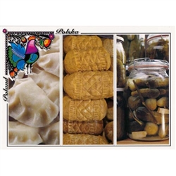 Polish full color glossy post cards are perfect for those school heritage projects. Scenes from around Poland including:
Russian Pirozhki - Pierogi Ruskie
Smoked Cheese Made Of Salted Sheep's Milk - Oscypek
A Pickled Cucumber - Ogorki Kiszone