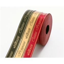 Polish funeral ribbon for floral arrangements, patriotic displays, etc. Polypropylene waterproof ribbon is perfect for both indoor and outdoor use. Made In Poland. 100 meter roll. Only one color available at this time. - Ecru