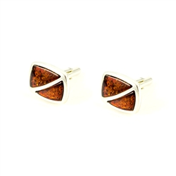 Cognac Amber Cuff Links