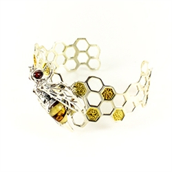 Designed to match our honey bee amber ring this gorgeous cuff can stand on its own as well.