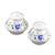 A pair of adorable porcelain salt and pepper shakers decorated with a traditional Kashubian floral design.  Hand wash only.