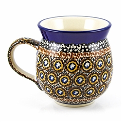 Polish Pottery 11 oz. Bubble Mug. Hand made in Poland. Pattern U143 designed by Maryla Iwicka.