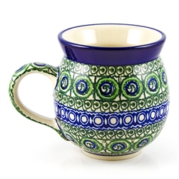 Polish Pottery 11 oz. Bubble Mug. Hand made in Poland. Pattern U114 designed by Maryla Iwicka.