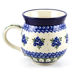 Polish Pottery 11 oz. Bubble Mug. Hand made in Poland. Pattern U213 designed by Irena Maczka.