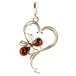 Hand made with Sterling Silver detail Amber (Bursztyn in Polish) is fossilized tree sap that dates back 40 million years. It comes from all around the world, but the highest quality and richest deposits are found around the Baltic Sea.