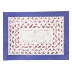 Large Polish cloth placemat featuring Polish stoneware colors and floral design. This material is 100% polyester.. Made in Poland.
See product code 9818199 for matching tablecloth.