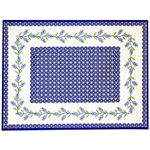 Large Polish cloth placemat featuring Polish stoneware colors and floral design. This material is 100% polyester.. Made in Poland.
See product code 9818199 for matching tablecloth.