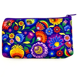 Darling little purse decorated with a Polish mountain floral design. 100% polyester and plastic lined. Made in Poland.