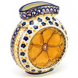 Polish Pottery 4.5" Mini Vase. Hand made in Poland. Pattern U408B designed by Jacek Chyla.