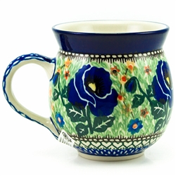 Polish Pottery 11 oz. Bubble Mug. Hand made in Poland. Pattern U1988 designed by Teresa Andrukiewicz.