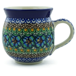 Polish Pottery 11 oz. Bubble Mug. Hand made in Poland. Pattern U151 designed by Maryla Iwicka.