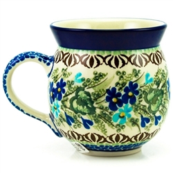 Polish Pottery 11 oz. Bubble Mug. Hand made in Poland. Pattern U2957 designed by Zofia Spychalska.