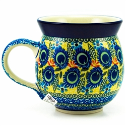 Polish Pottery 11 oz. Bubble Mug. Hand made in Poland. Pattern U2317 designed by Karolina Sliwinska.