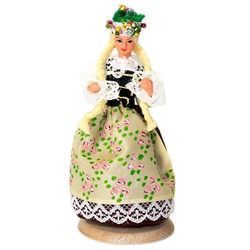 Our maiden is dressed in the traditional costume from Upper Silesia which is a region located is southern Poland.. These dolls are perfect, clothed in authentic regional folk costumes, as certified by the Polish Ministry of Culture. These traditional Poli