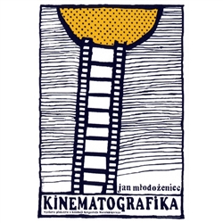 Post Card: Kinematografika - Polish Exhibition poster designed by Ryszard Kaja  in 2011. It has now been turned into a post card size 4.75" x 6.75" - 12cm x 17cm.