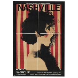 Post Card: Nashville, Polish Movie Poster designed by artist Andrzej Klimowski . It has now been turned into a post card size 4.75" x 6.75" - 12cm x 17cm.