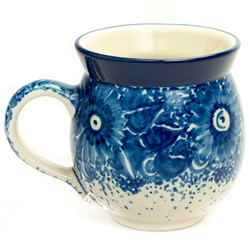 Polish Pottery 11 oz. Bubble Mug. Hand made in Poland. Pattern U70 designed by Maryla Iwicka.