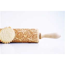 This wooden rolling pin is engraved with a beautiful polish folk pattern. It embosses perfectly your cookies, pies, fondant with folky flowers. What an original way to decorate your pastries. The roller is perfect to use with clay, you can use it to give