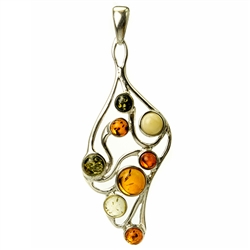 Multi Color Amber Pendant