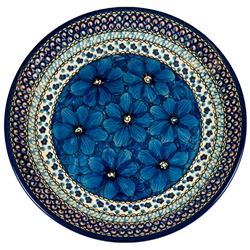 Polish Pottery 10.5" Dinner Plate. Hand made in Poland. Pattern U408 designed by Jacek Chyla.