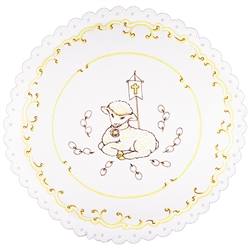 Paschal Lamb Easter Basket Cover 13" Round