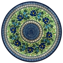 Polish Pottery 10.5" Dinner Plate. Hand made in Poland. Pattern U2390 designed by Teresa Andrukiewicz.
