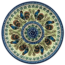 Polish Pottery 10.5" Dinner Plate. Hand made in Poland. Pattern U2664 designed by Monika Kuczynska.