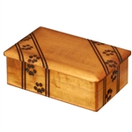 Cat's Paws Wooden Polish Box - Medium Size And Light Brown