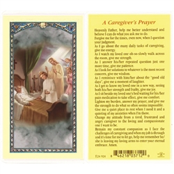 Polish Art Center - A Caregiver's Prayer - Holy Card.  Plastic Coated. Picture and prayer is on the front, text is on the back of the card.