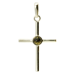 Simple Amber Cross - Green