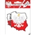 Polska Eagle Contour Of Poland On A Raised Die Cut Sticker 3"
